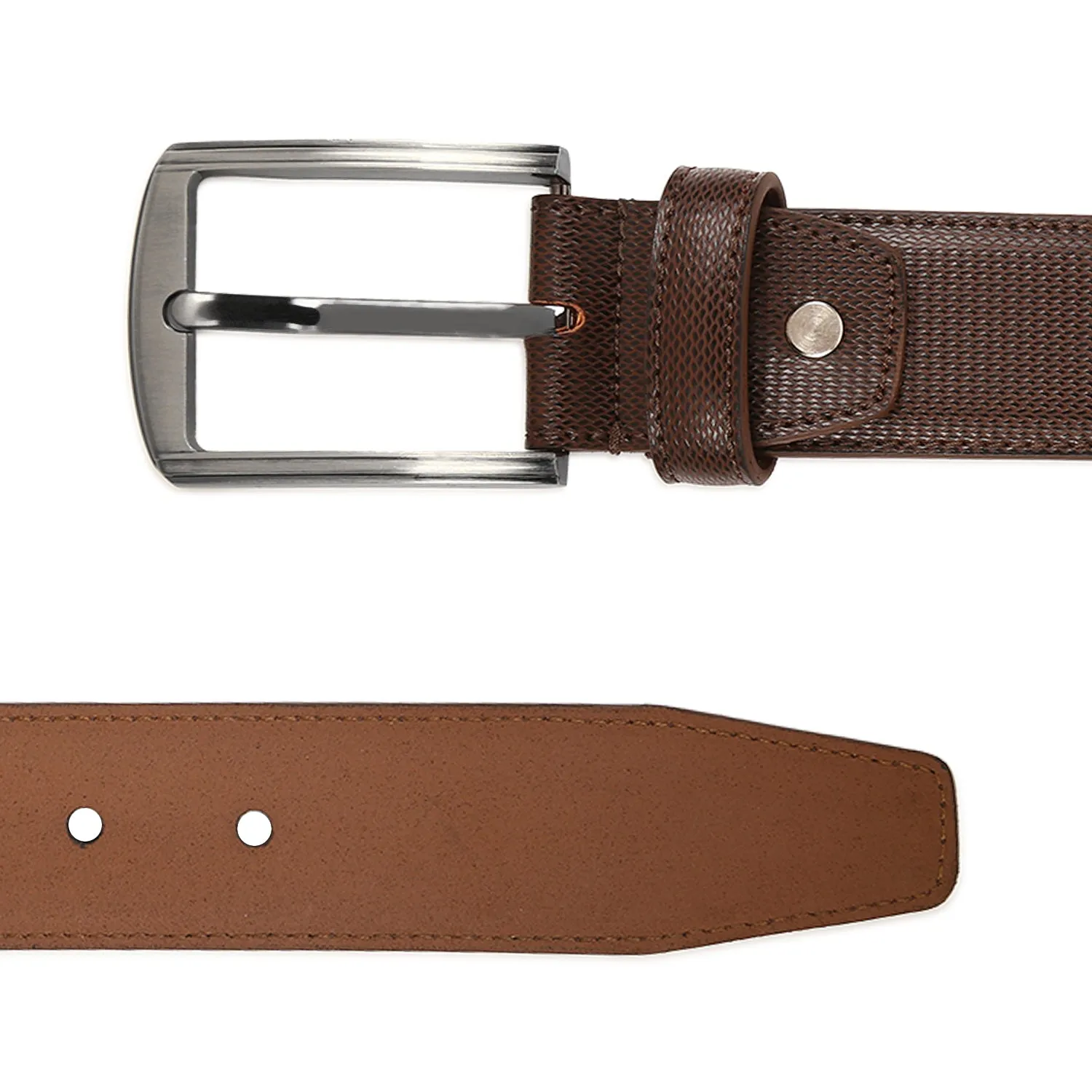 4209 Brown Textured Belt for Men