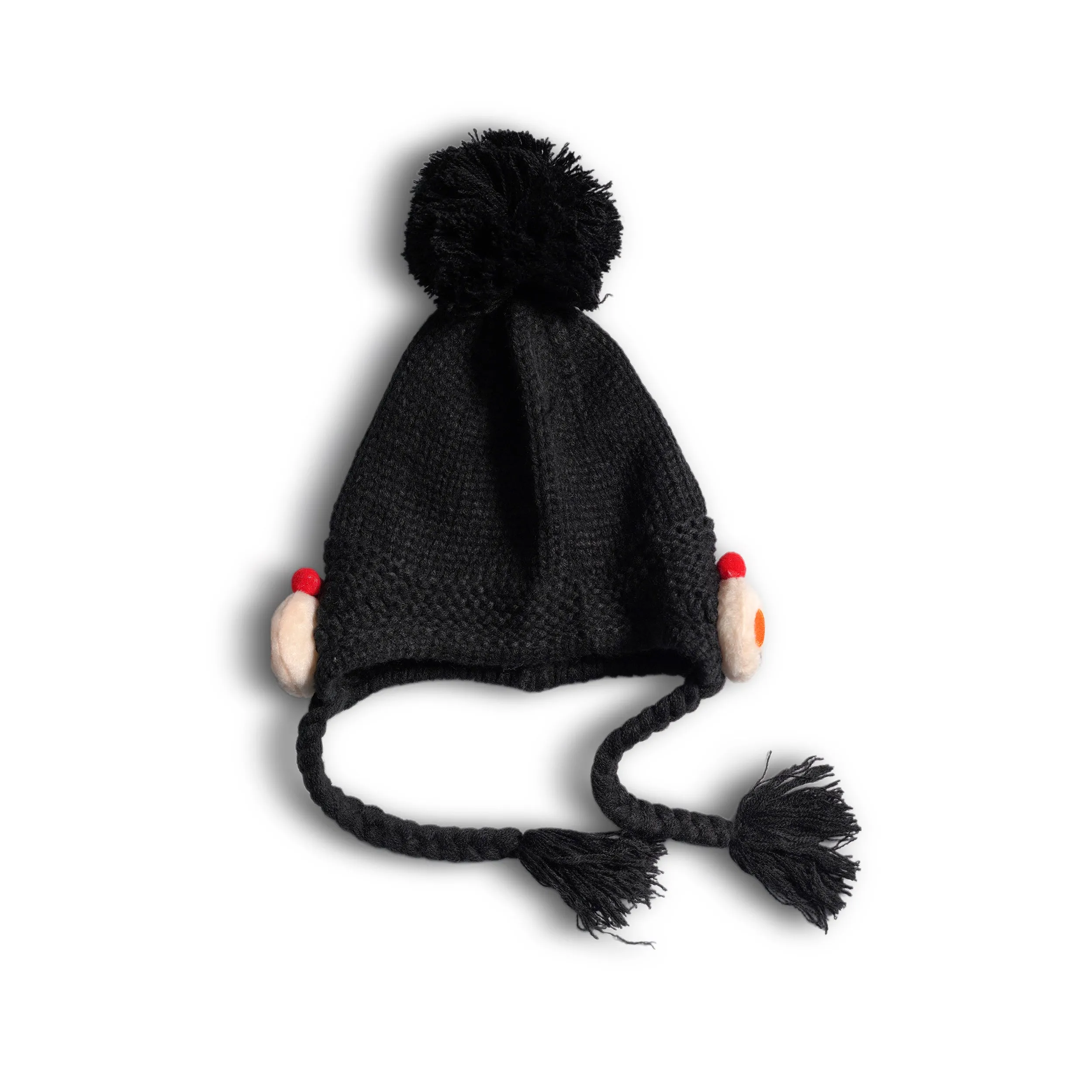 Baby Woolen Warm Cap Black & Brown