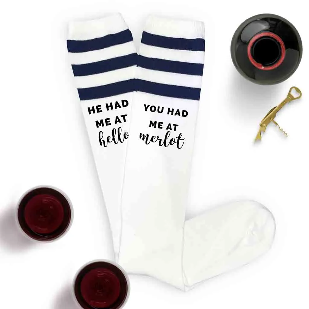 Bachelorette Party Knee High Socks - Wine Theme