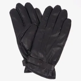 Barbour Burnished Leather Thinsulate Gloves Black