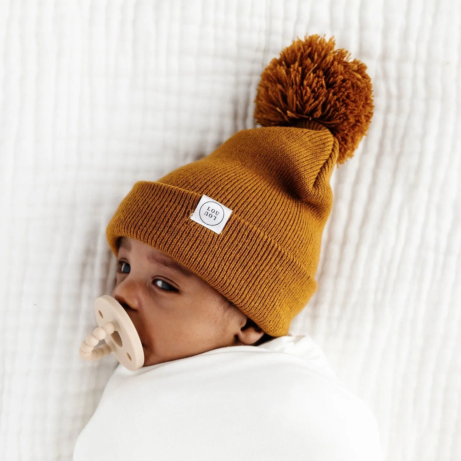 Beanie with Pom - Camel