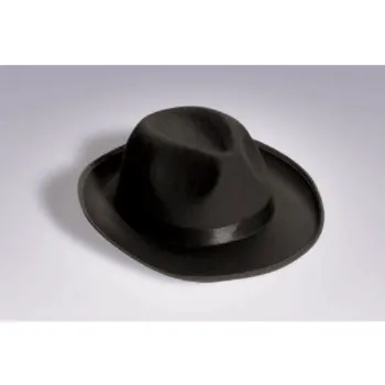 Black Satin Adult Fedora