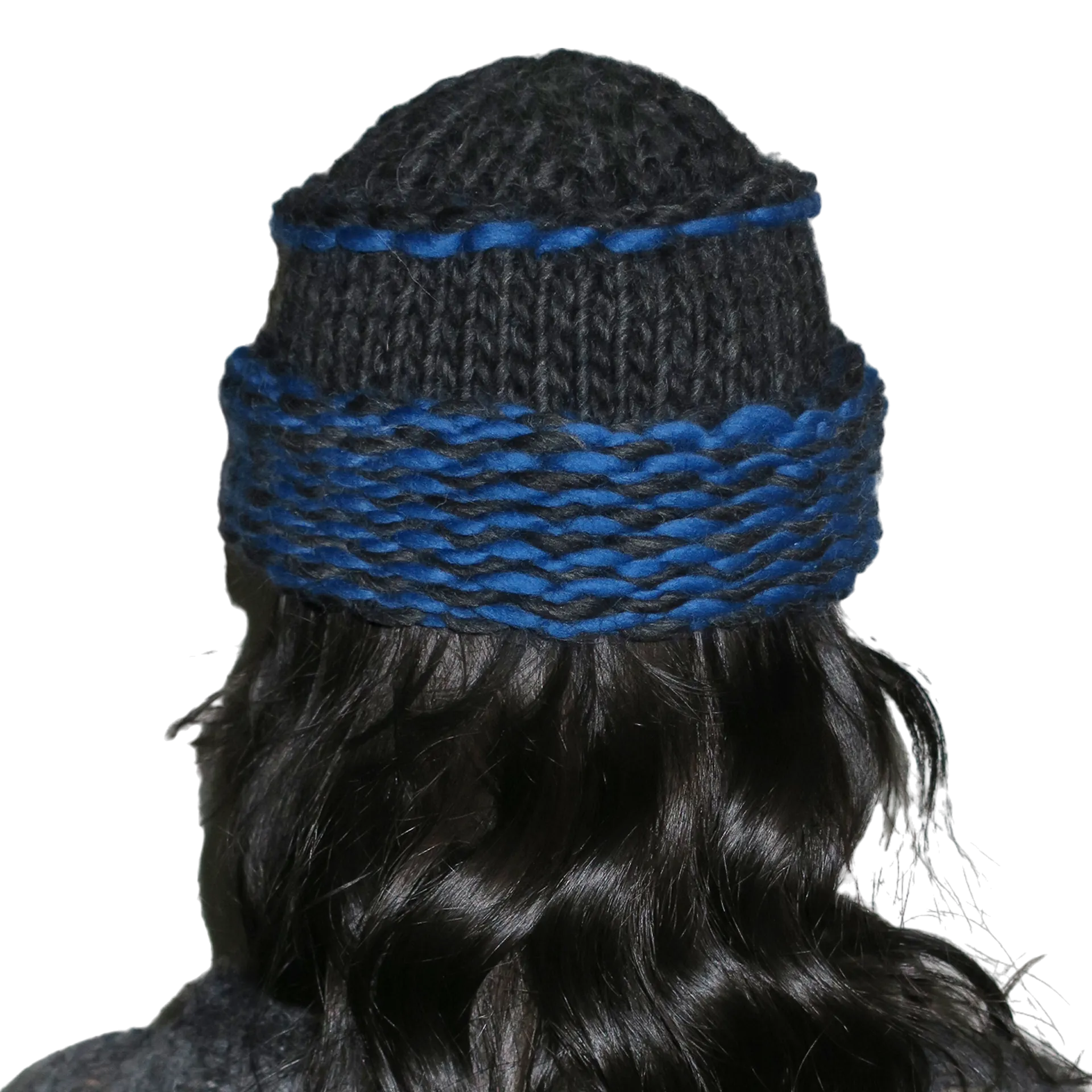 Bulky Hat — Charcoal/Blue