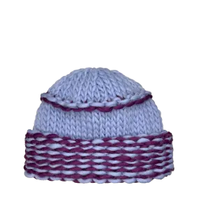 Bulky Hat — Sky/Plum