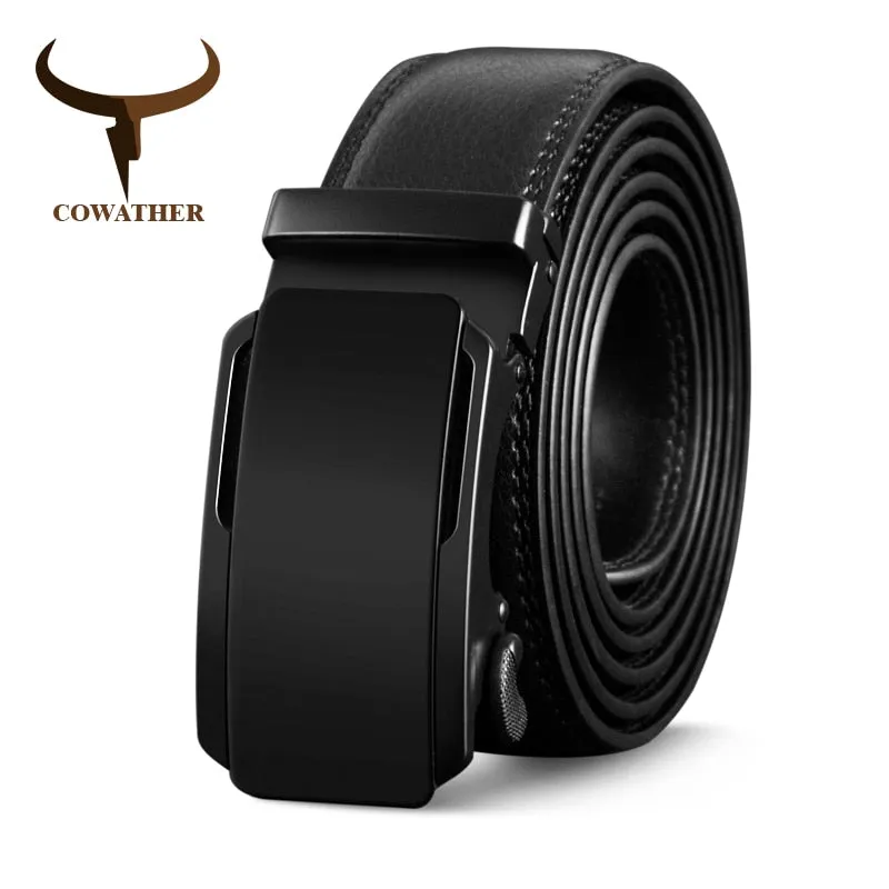 COWATHER High Quality Cow Genuine Leather Belts for Men