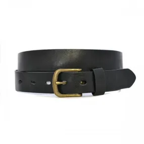 DAKOTA - Mens Black Leather Dress Belt