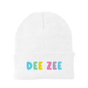 Delta Zeta Bubble Embroidered Beanie - Dee Zee Pastel