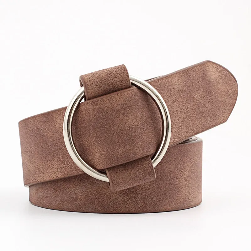 Dual Loop Leather Waist Belt