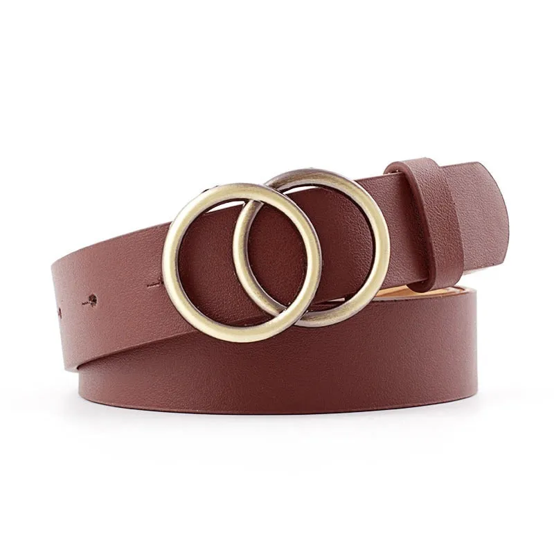 Dual Loop Leather Waist Belt