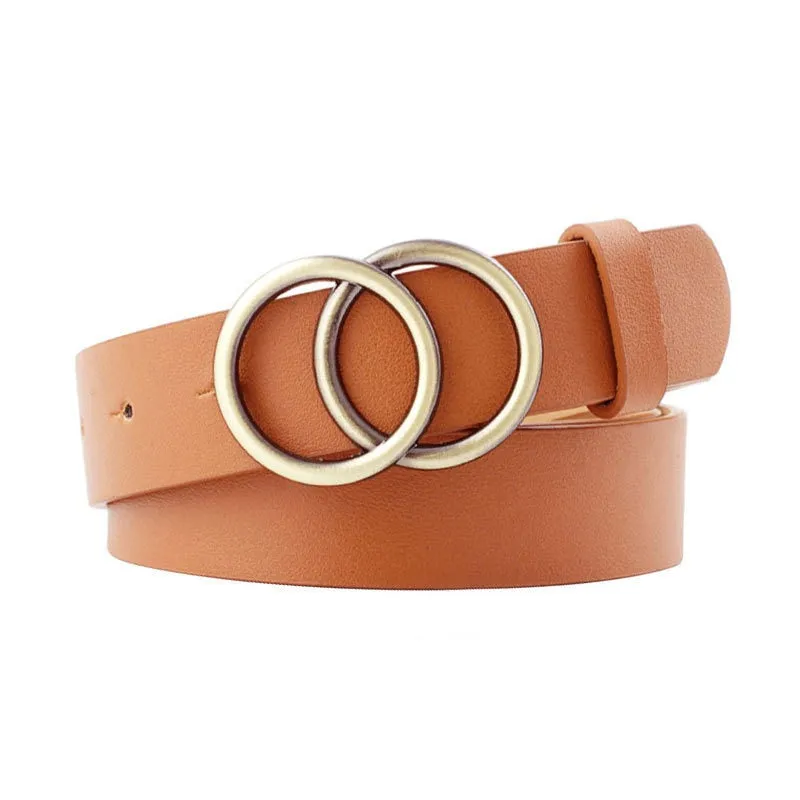 Dual Loop Leather Waist Belt