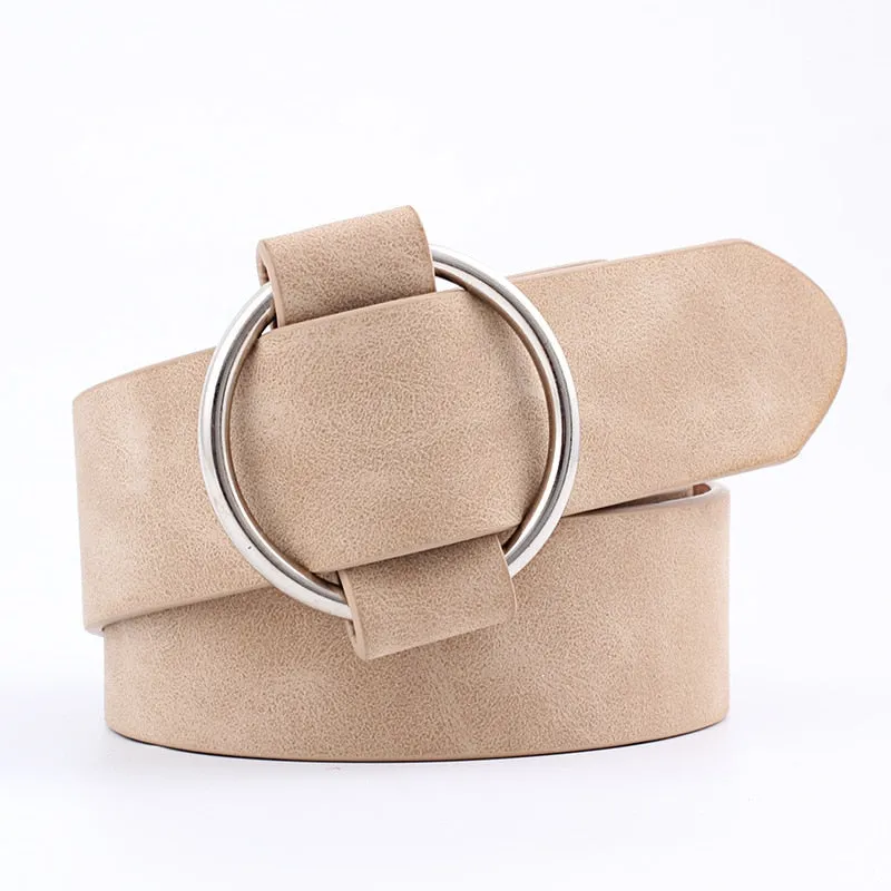 Dual Loop Leather Waist Belt