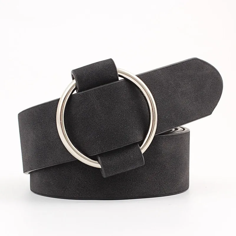 Dual Loop Leather Waist Belt