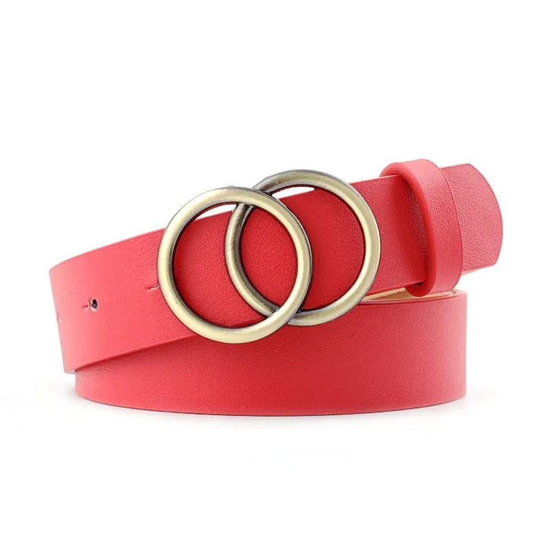 Dual Loop Leather Waist Belt