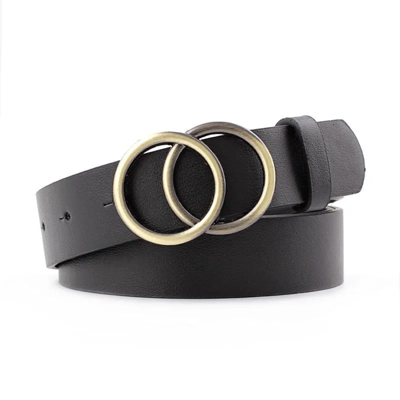 Dual Loop Leather Waist Belt