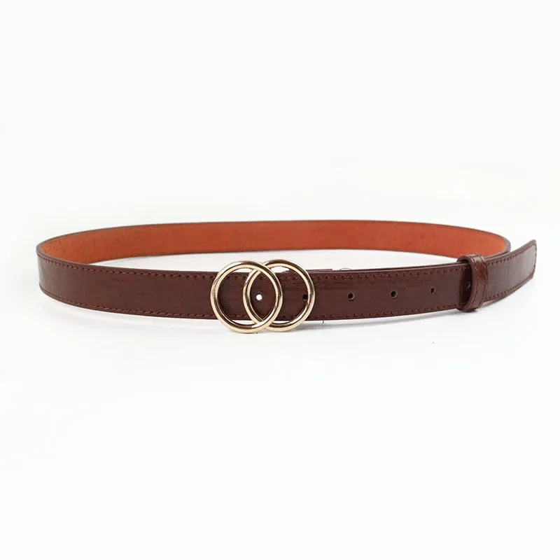 Dual Loop Leather Waist Belt