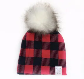 EMMA & APRIL - "Buffalo Plaid" Pom Beanie