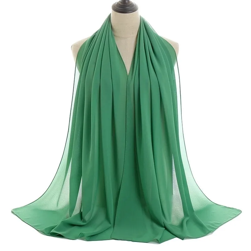 Fashion Solid Color Chiffon Printing Chiffon Scarves