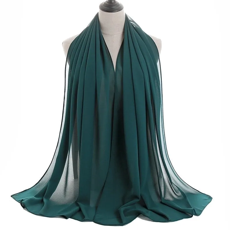 Fashion Solid Color Chiffon Printing Chiffon Scarves