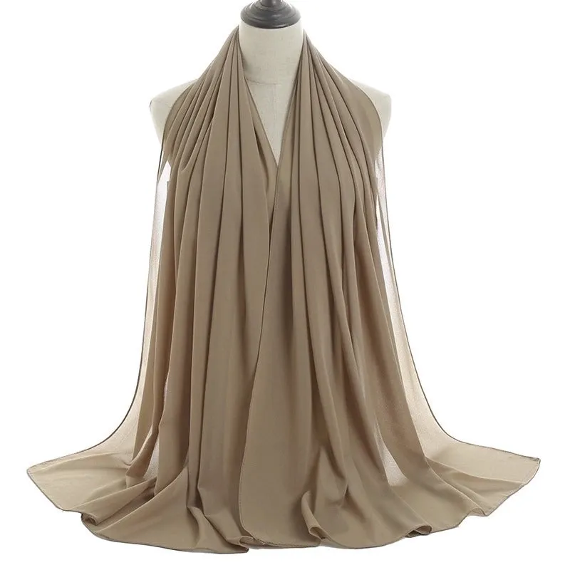 Fashion Solid Color Chiffon Printing Chiffon Scarves