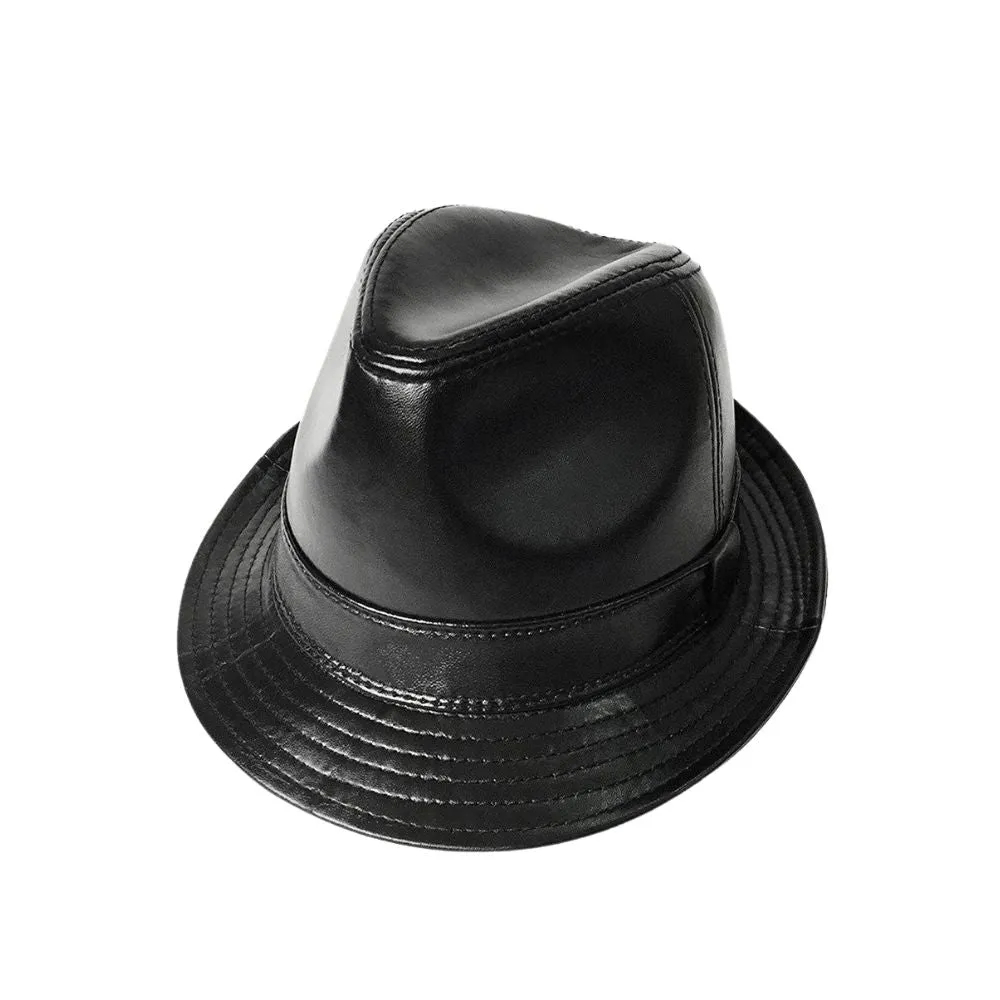 Fedoras Lambskin Leather Top Hat