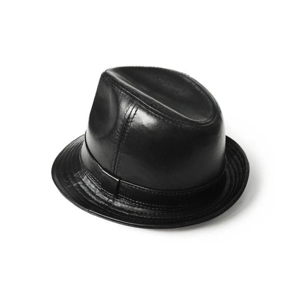 Fedoras Lambskin Leather Top Hat