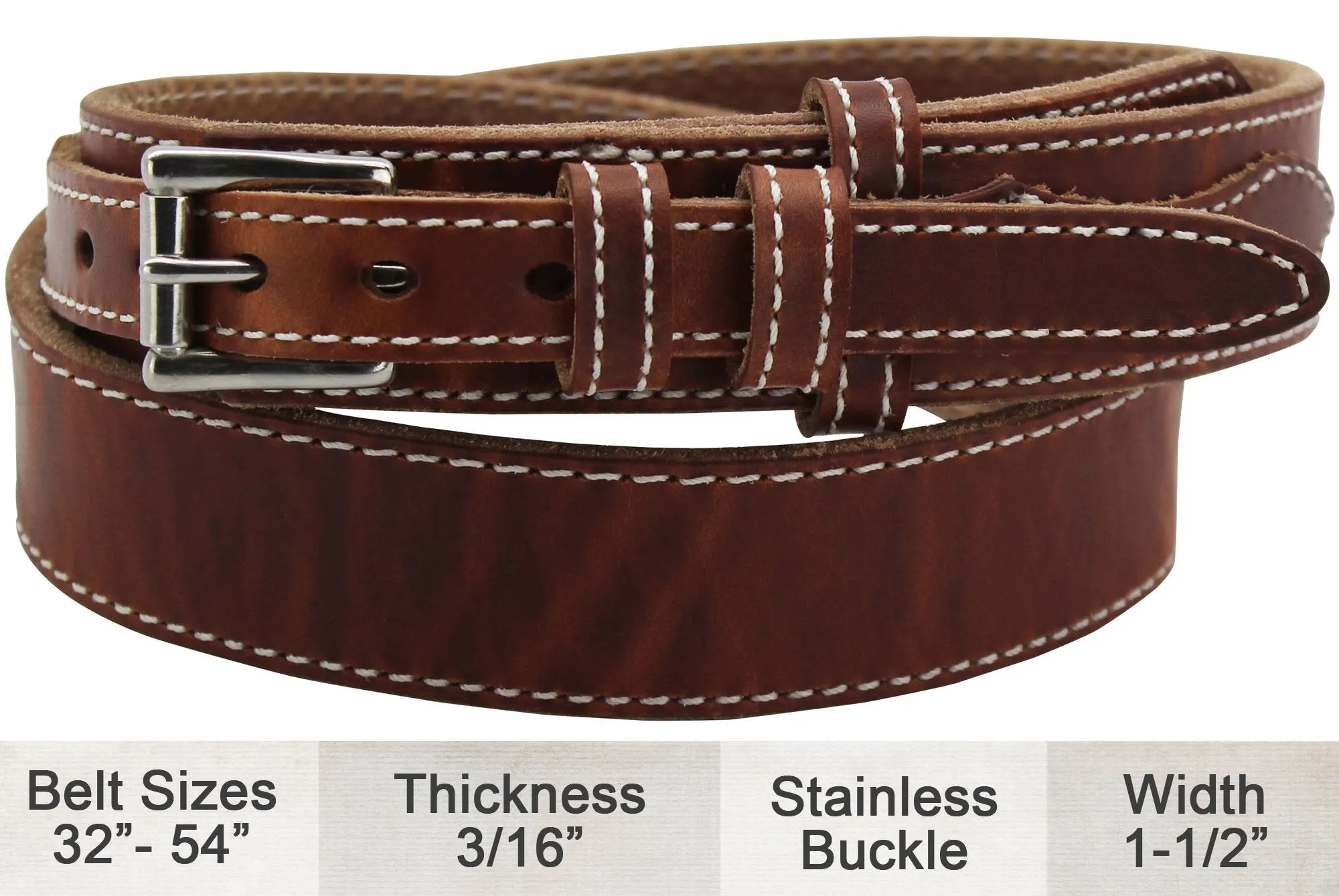 Gingerich Hot Dipped Tan Stitched Workhorse Ranger Belt Style 8250-37