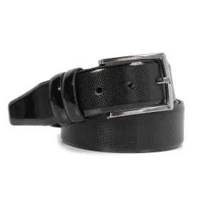 Glossy Pointed Black Belt