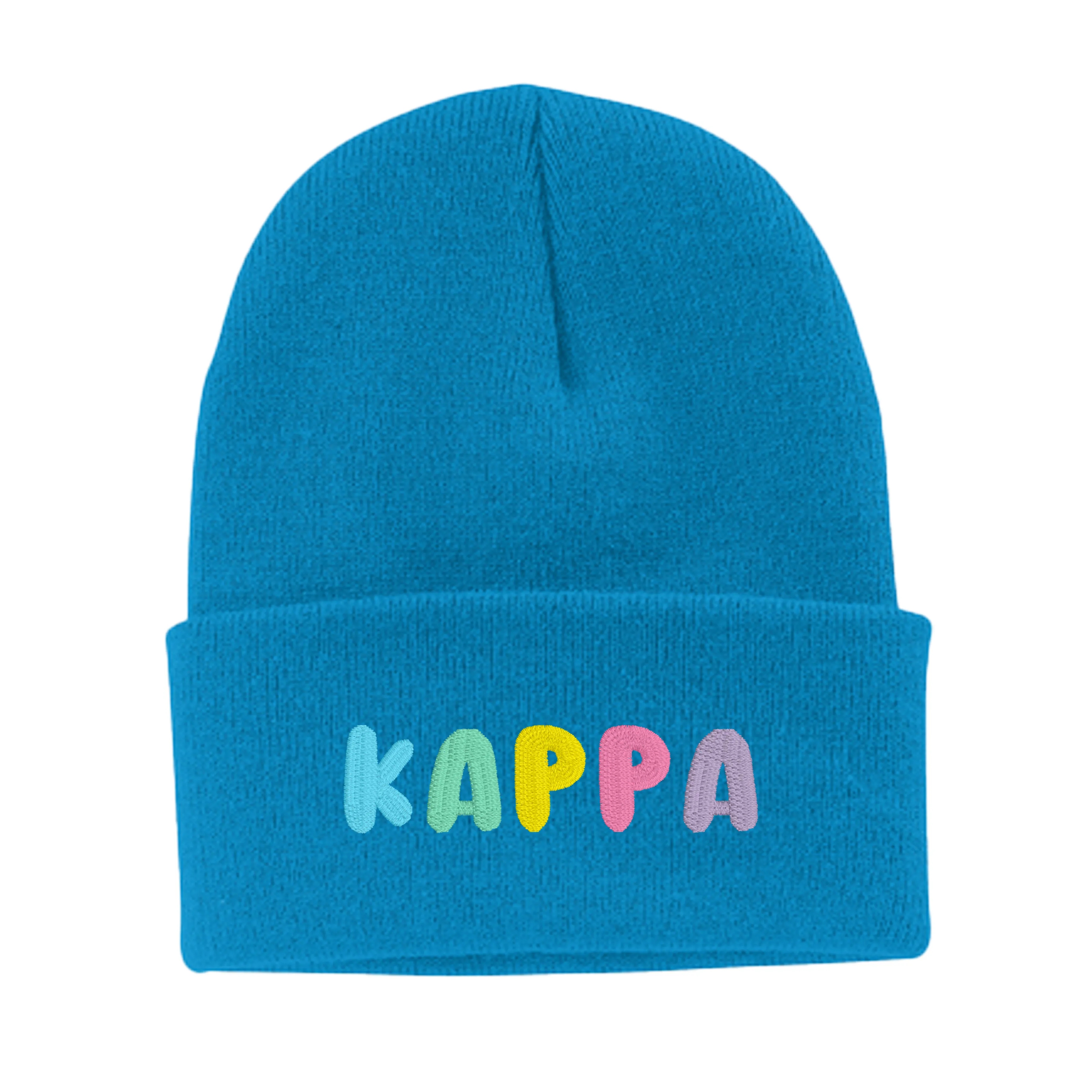 Kappa Kappa Gamma Bubble Embroidered Beanie - Kappa Pastel