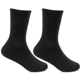 Kids Plain Woolen Crew Socks- Pack of 2