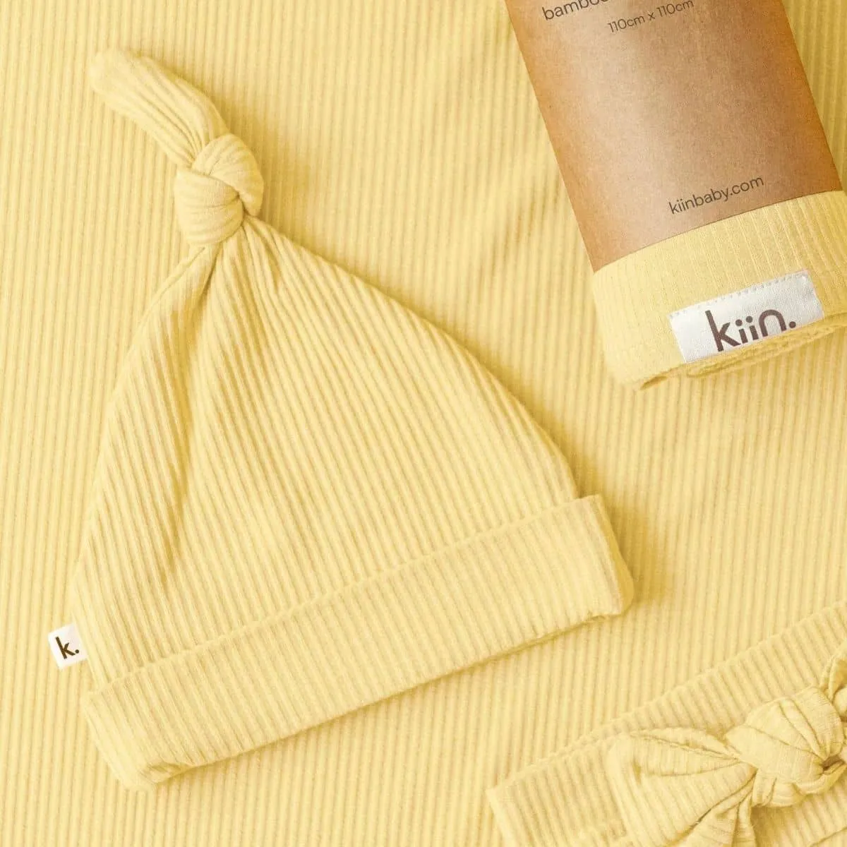 Kiin Baby Bamboo Stretch Beanie - Buttercup