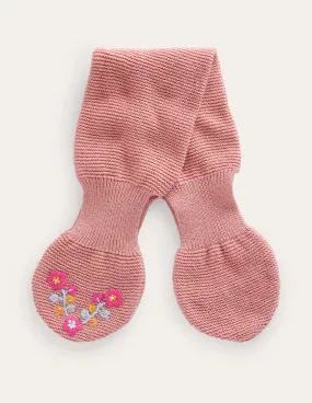 Knitted Keyhole Scarf-French Pink