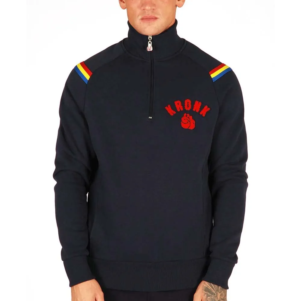 KRONK One Colour Gloves Quarter Zip Track Top Sweatshirt