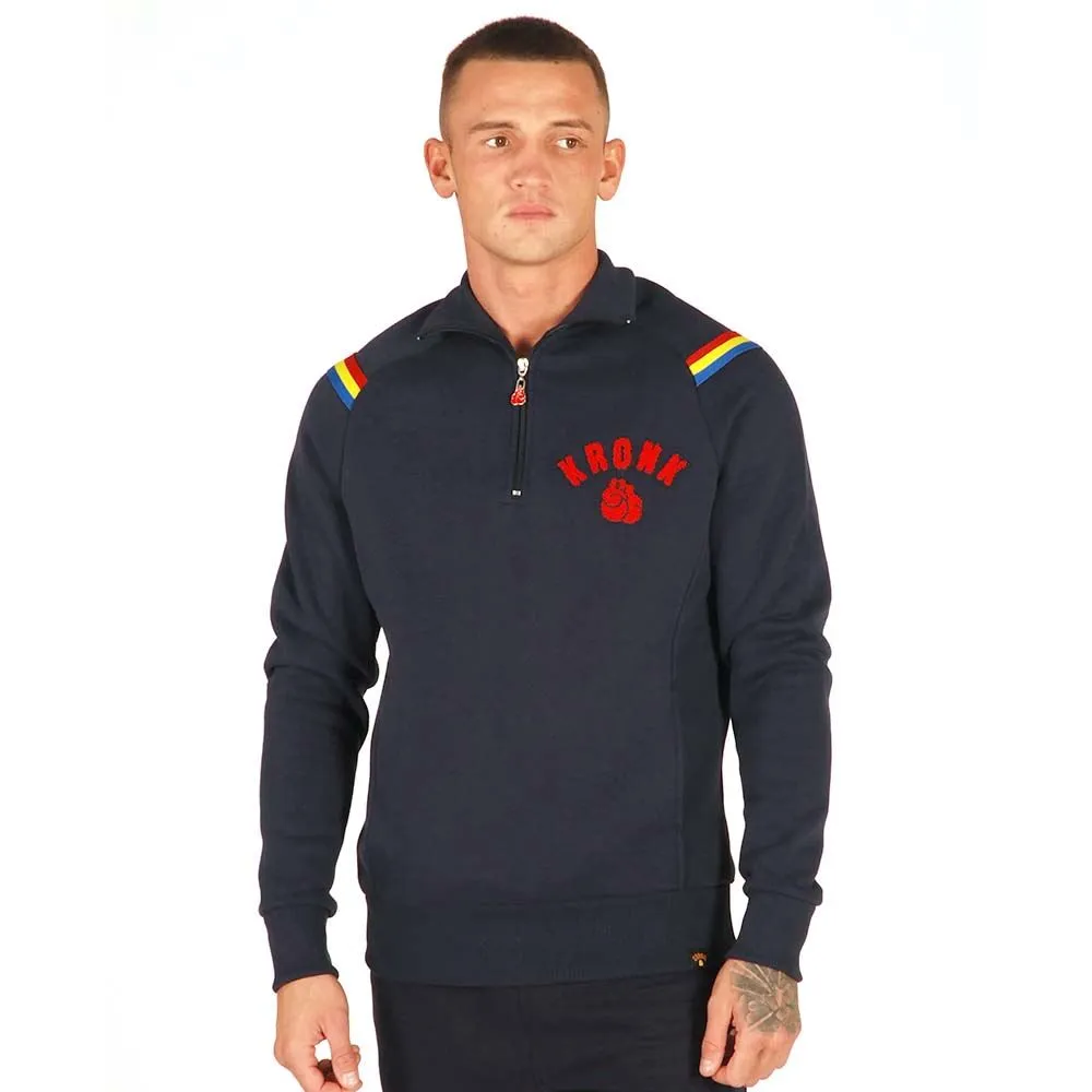 KRONK One Colour Gloves Quarter Zip Track Top Sweatshirt