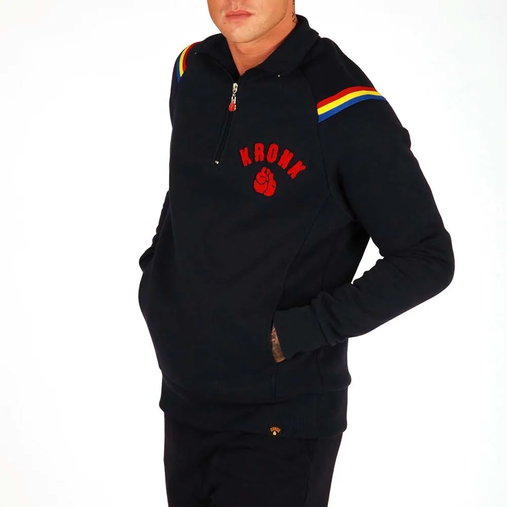 KRONK One Colour Gloves Quarter Zip Track Top Sweatshirt