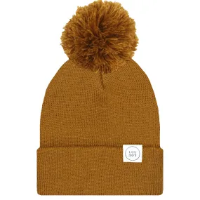 Lou Lou and Company Beanie with Pom: Camel Brown