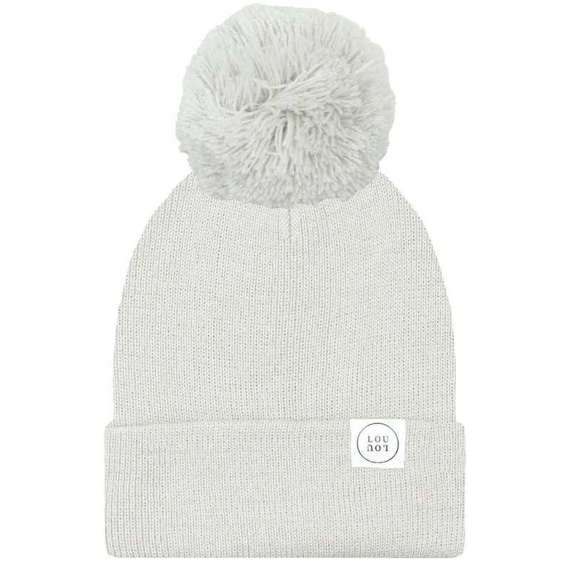 Lou Lou and Company Beanie with Pom: Cloud Grey