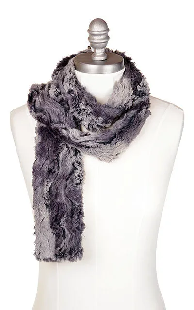 Men's Classic Scarf - Luxury Faux Fur in Muddy Waters