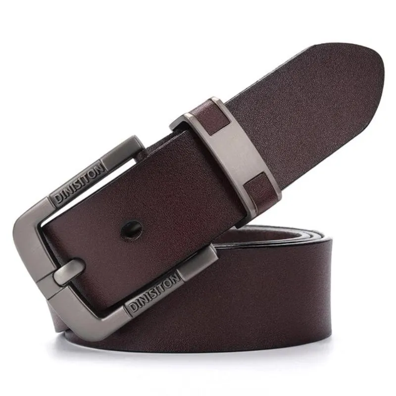 Men's Luxury Genuine Cow Leather Belt With Alloy Buckle