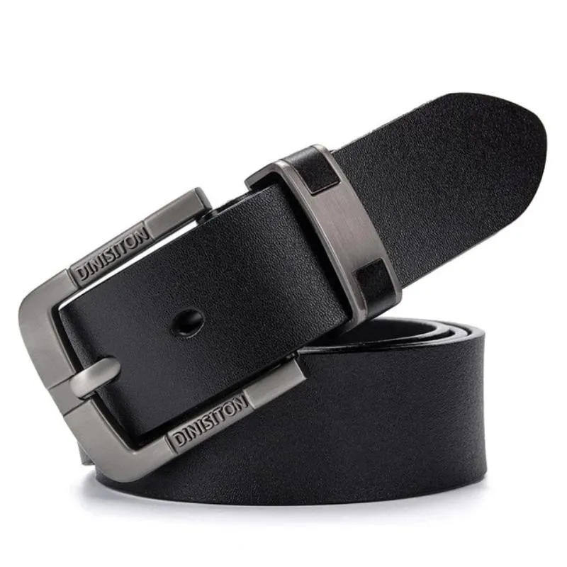 Men's Luxury Genuine Cow Leather Belt With Alloy Buckle