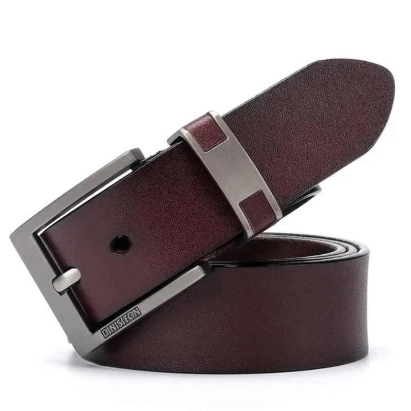 Men's Luxury Genuine Cow Leather Belt With Alloy Buckle