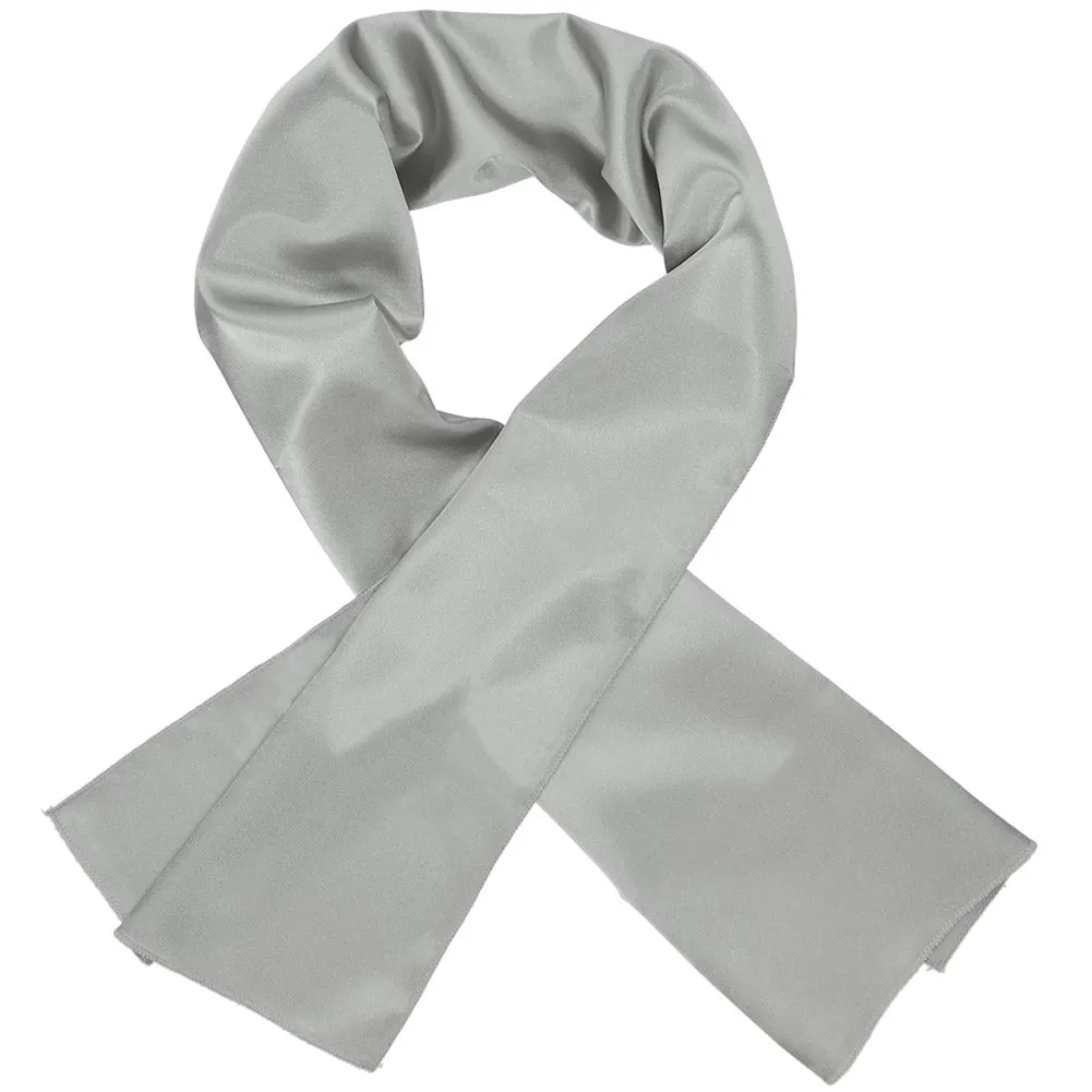 Mercury Silver Solid Color Scarf