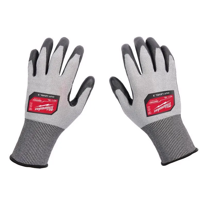 Milwaukee Gloves Dipped Gloves Gray XL 1 pair