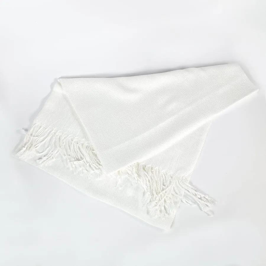 Pashmina Solid Color Shawl Wrap Scarf - Ivory (1 unit)