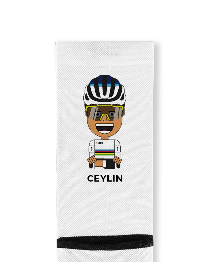 Personal Cartoon Custom Printed Cycling Socks