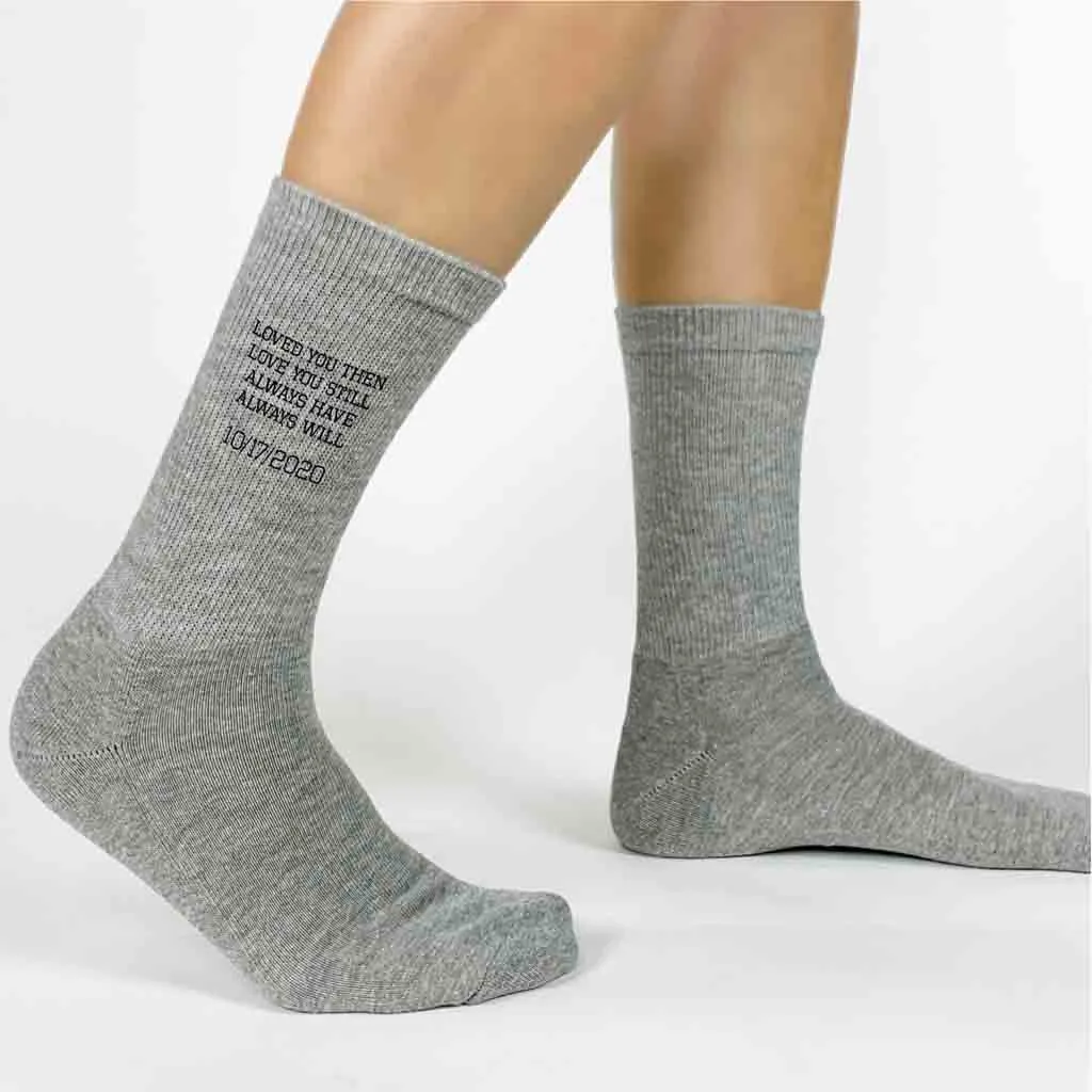 Personalized 2nd Anniversary Crew Socks for Her