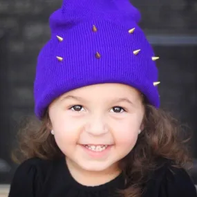 Punkin’ Purple Spiked Beanie