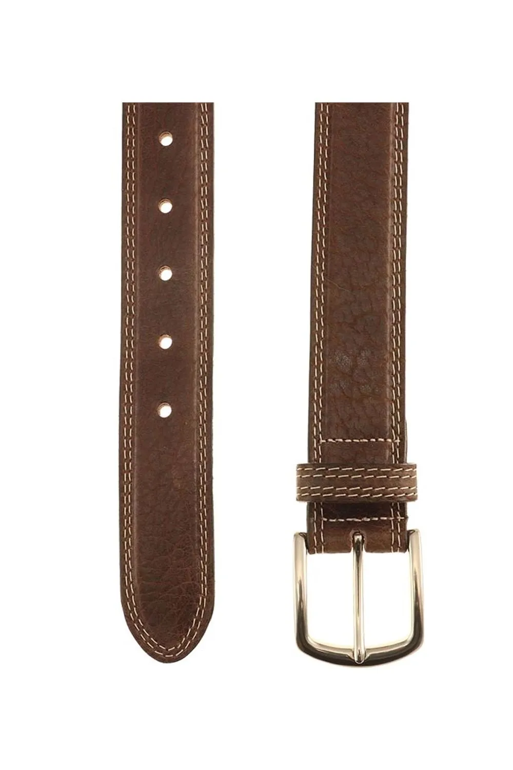 Raleigh Bison Leather Belt in Dark Briar by T.B. Phelps