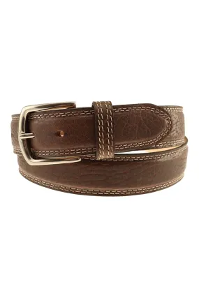 Raleigh Bison Leather Belt in Dark Briar by T.B. Phelps