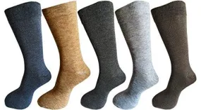 RC. ROYAL CLASS Men's Calf Length Solid Woolen Warm Winter Socks (Pack of 5 Pairs)