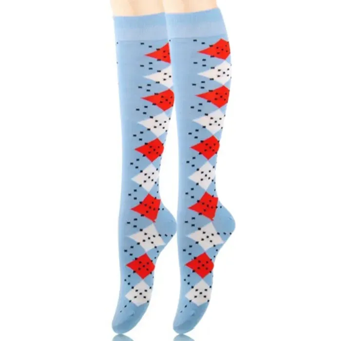 Socks Knee High Diamond for Women